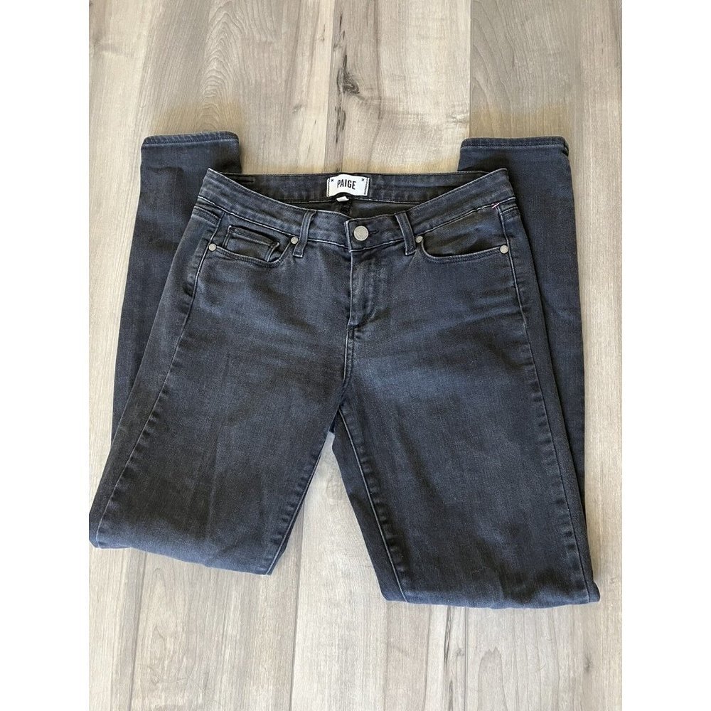 Paige Verdugo Ultra Skinny Jeans size 29 casual 5 pocket black 31" x 30.5" - Picture 6 of 12